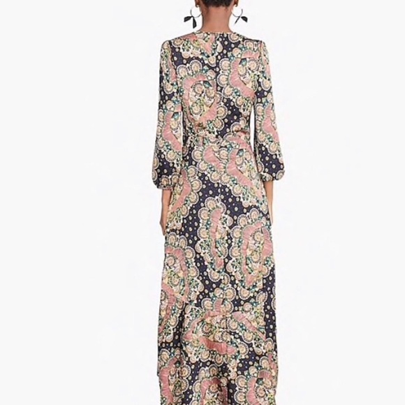 J.Crew Point Sur Paisley Boho Midi Dress – Size 14 (L) - Picture 3 of 5